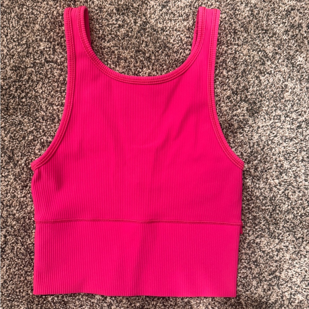 Lululemon Power Pivot Ribbed Tank in Sonic Pink